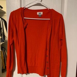 Old Navy Women's Red Orange Cardigan